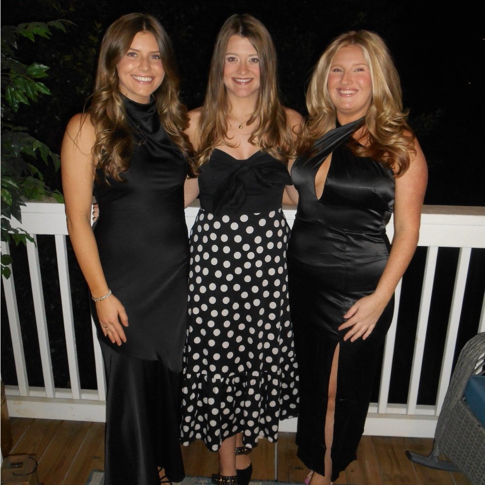 Elegant Black Satin Dress